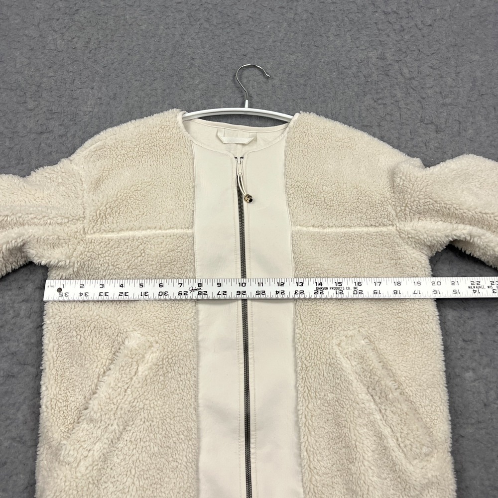 Lululemon Jacket Women's 2 Opal Collarless Textured Fleece Full Zip Sherpa Coat - Picture 4 of 10